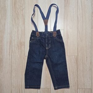 Classic Navy Kids Overalls with Suspenders